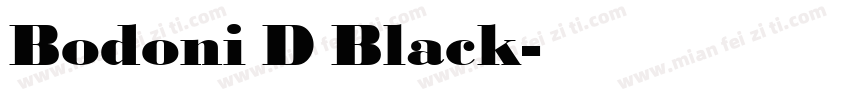 Bodoni D Black字体转换